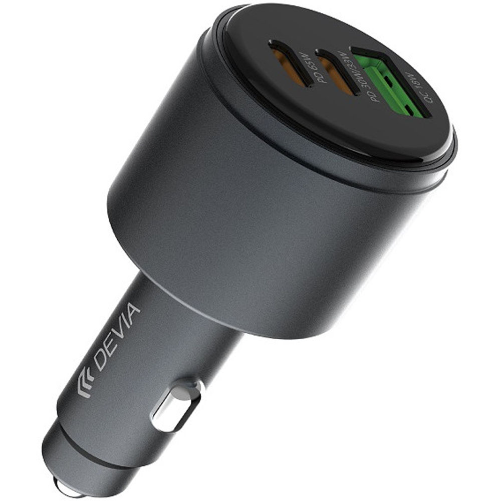 Cargador para Vehículo Devia USB+Dual C 116W - Metal Gray