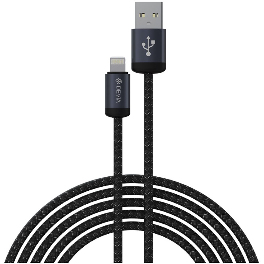 Cable Devia EC650 USB-A a Lightning 2.4A 1 Metro - Black