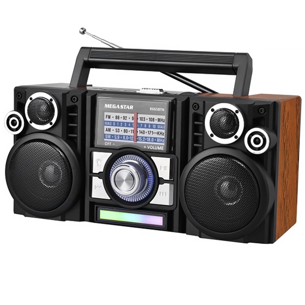Radio Portatil Megastar SD/USB/BLUETOOTH- Negro/Marron
